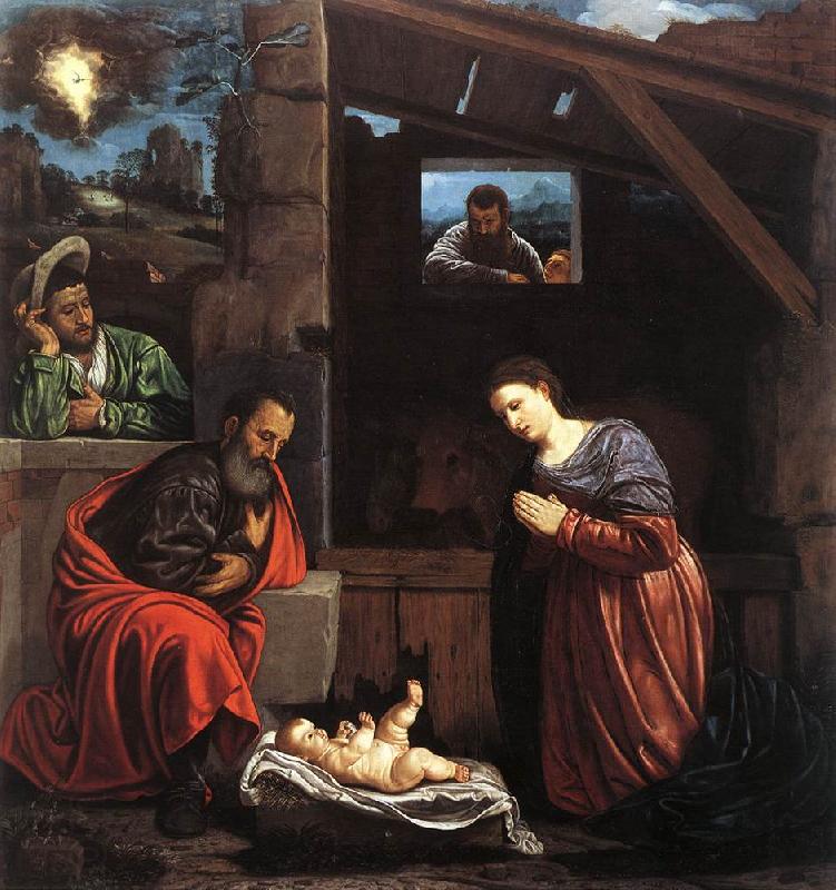 SAVOLDO, Giovanni Girolamo Adoration of the Shepherds sw China oil painting art